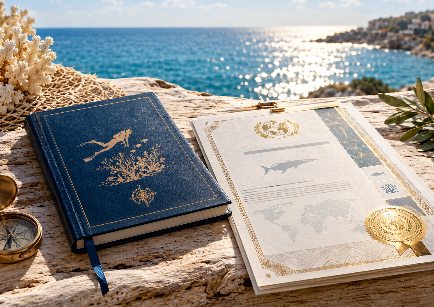 Carnet de plongée et certificat maritime